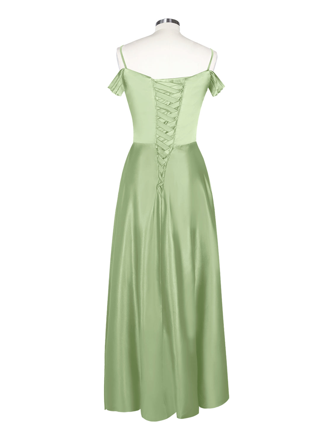 Silk-Like Pleated Prom Dress 