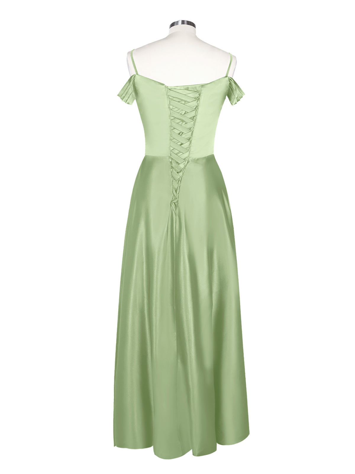Silk-Like Pleated Prom Dress 