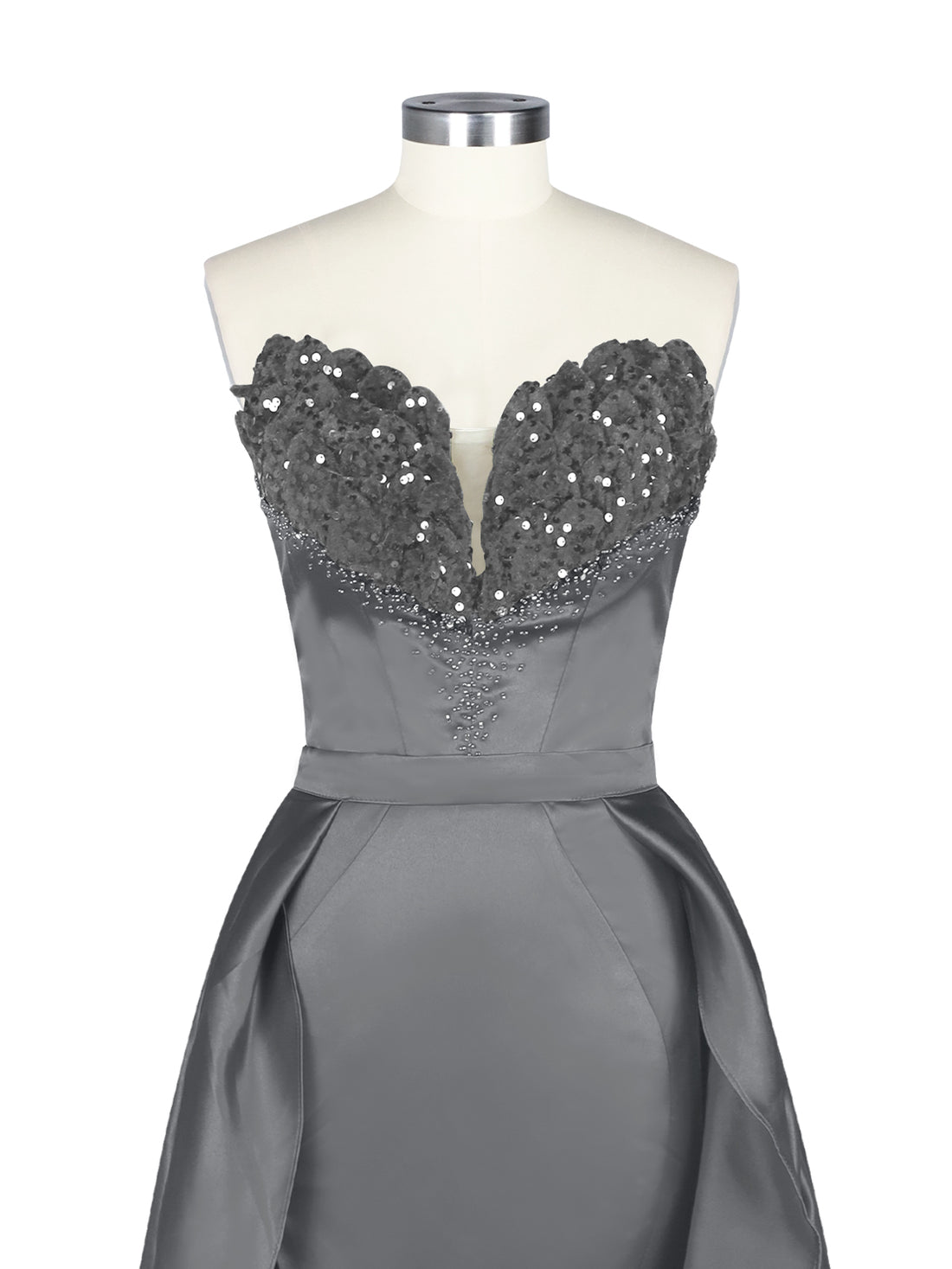 Strapless Sequin Prom Dress 