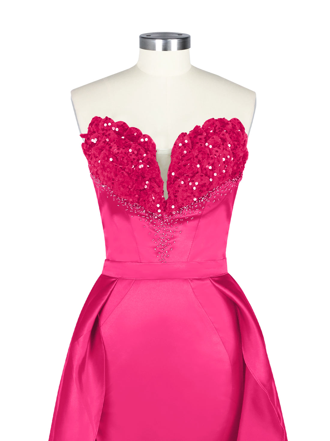 Strapless Sequin Prom Dress 