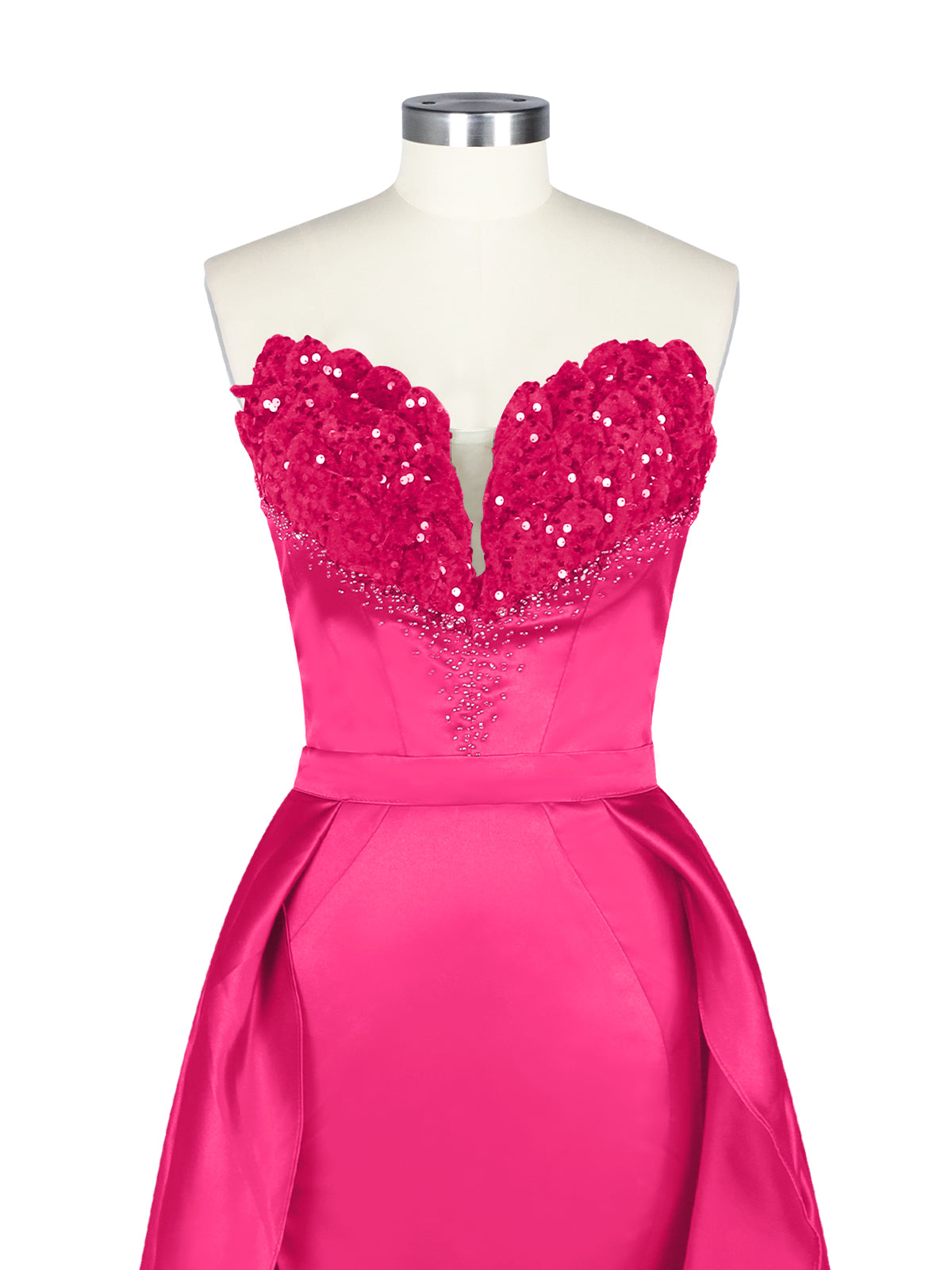 Strapless Sequin Prom Dress 