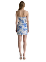 Sheath Floral Pattern Mini Dress 