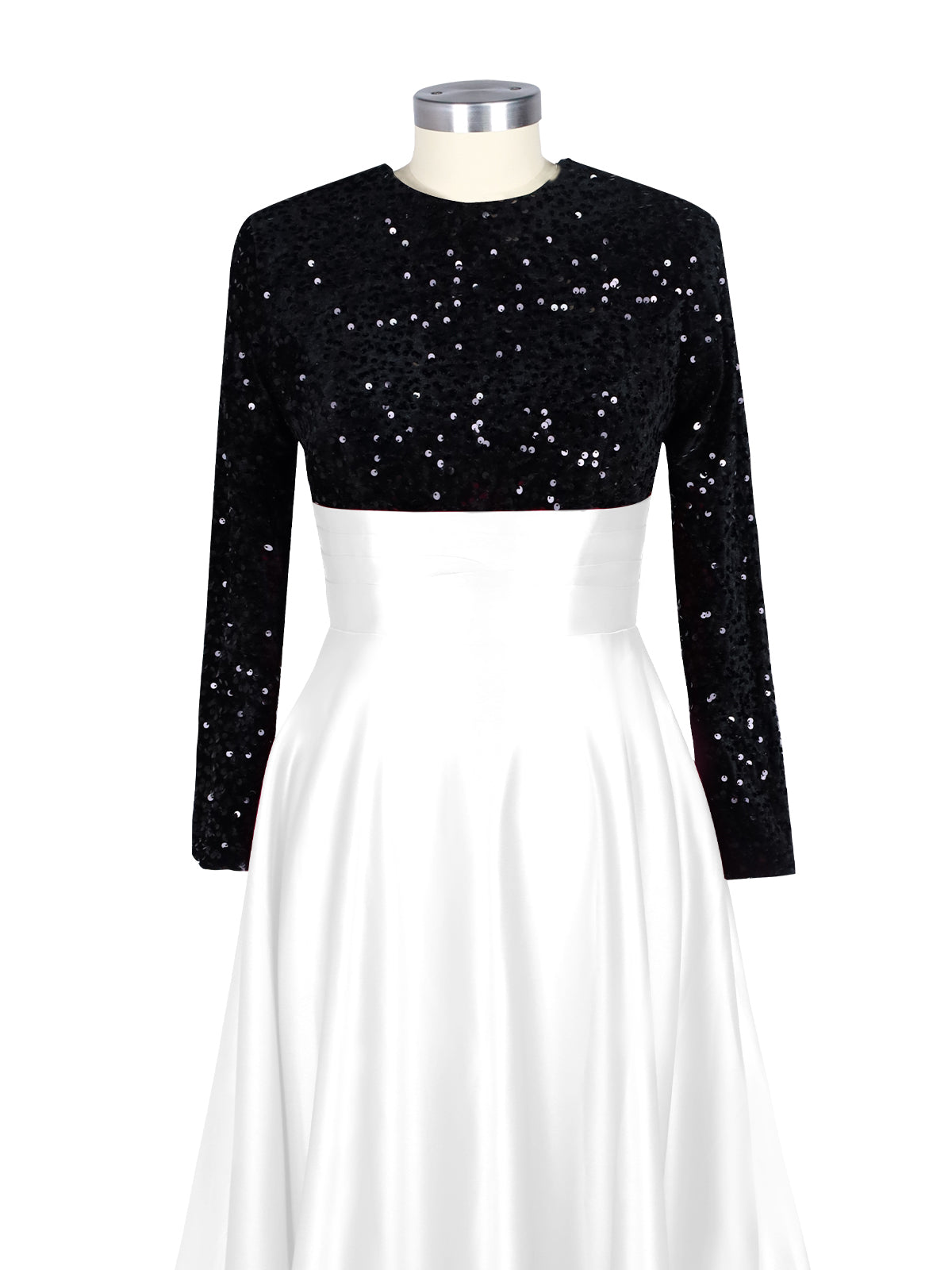 Sequin Jewel Neckline Prom Dress 