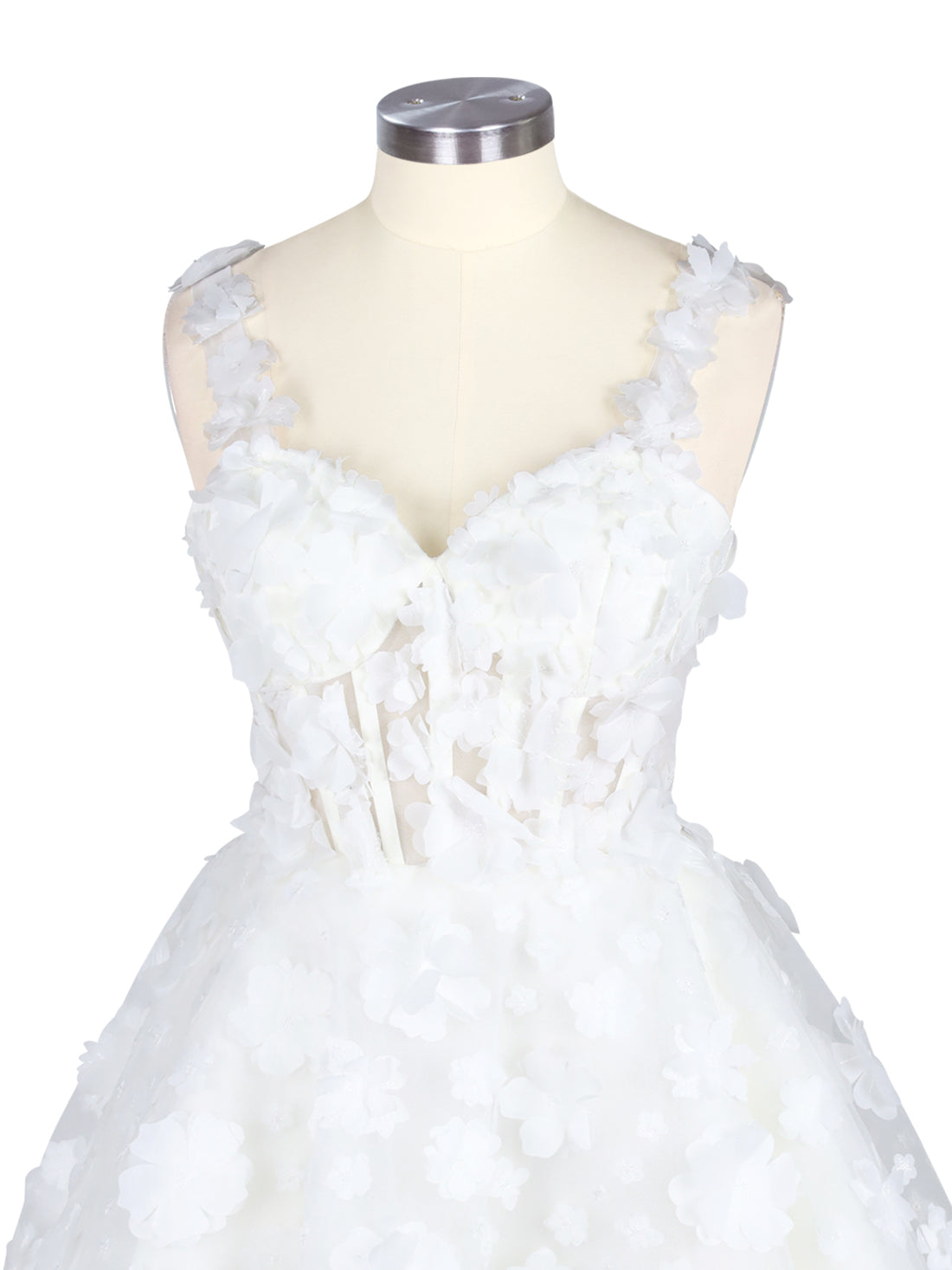 Sweetheart 3D Flower Wedding Dress 