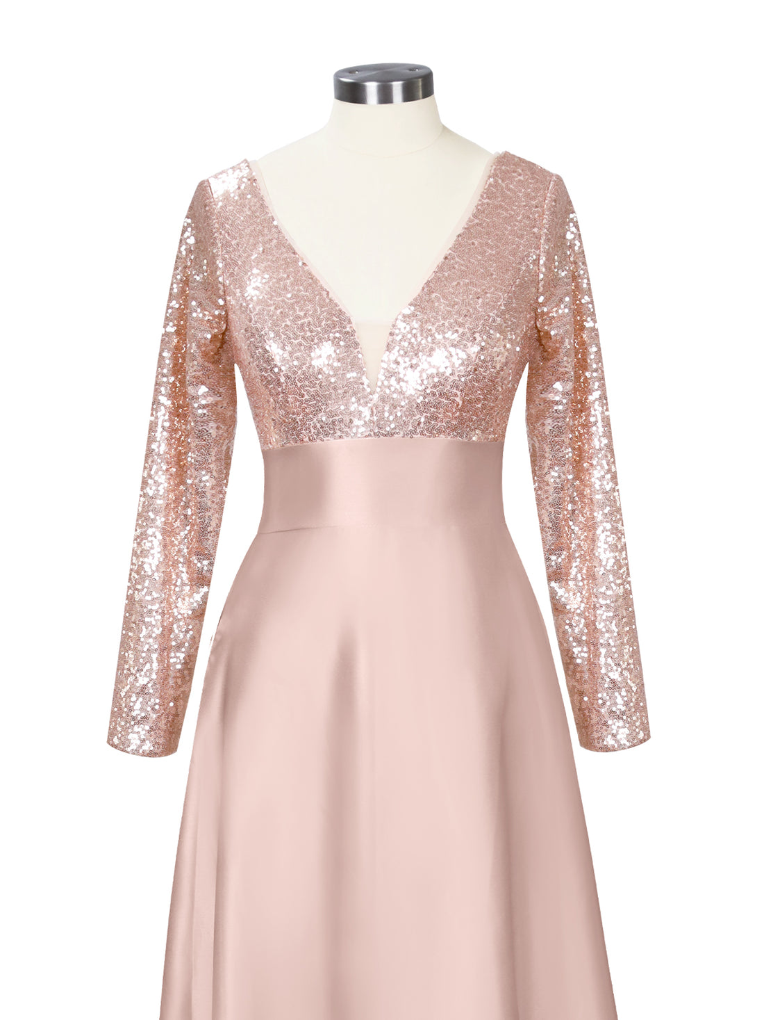 Long Sleeveless Sequin Prom Dress 