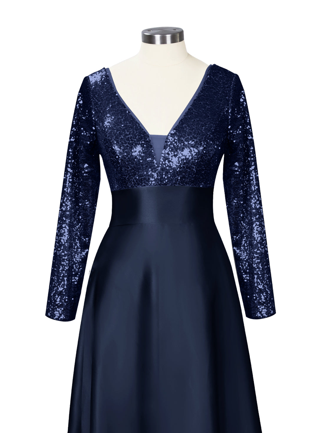 Long Sleeveless Sequin Prom Dress 