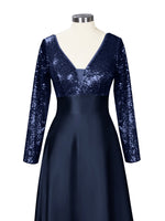 Long Sleeveless Sequin Prom Dress 