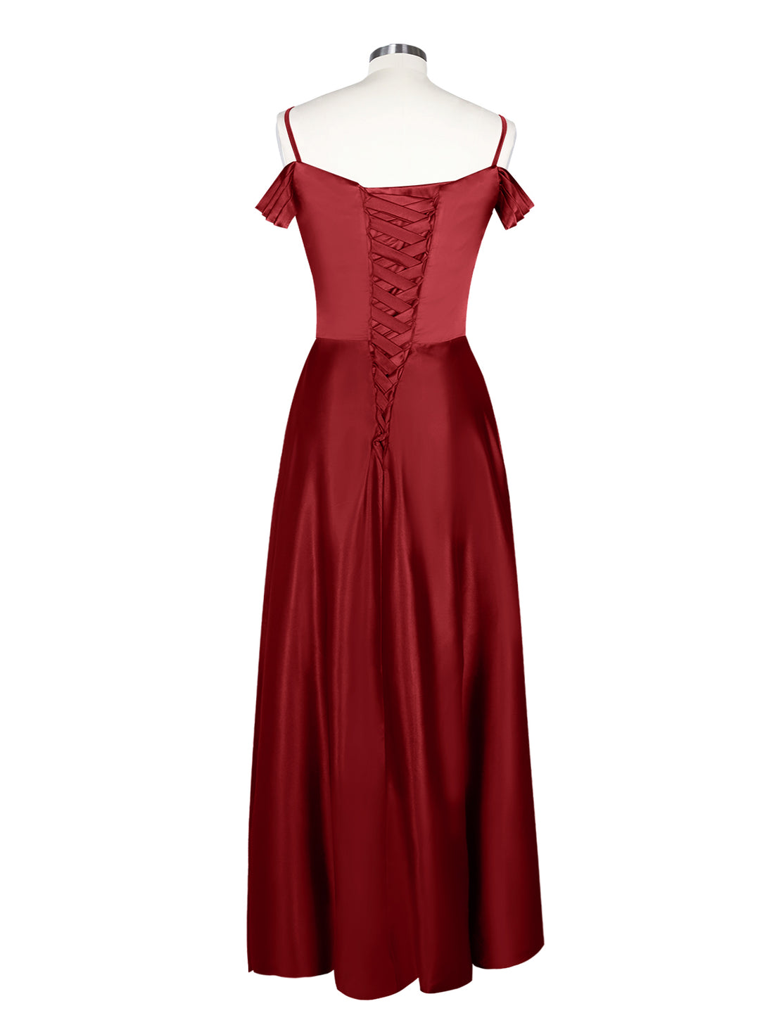 Silk-Like Pleated Prom Dress 