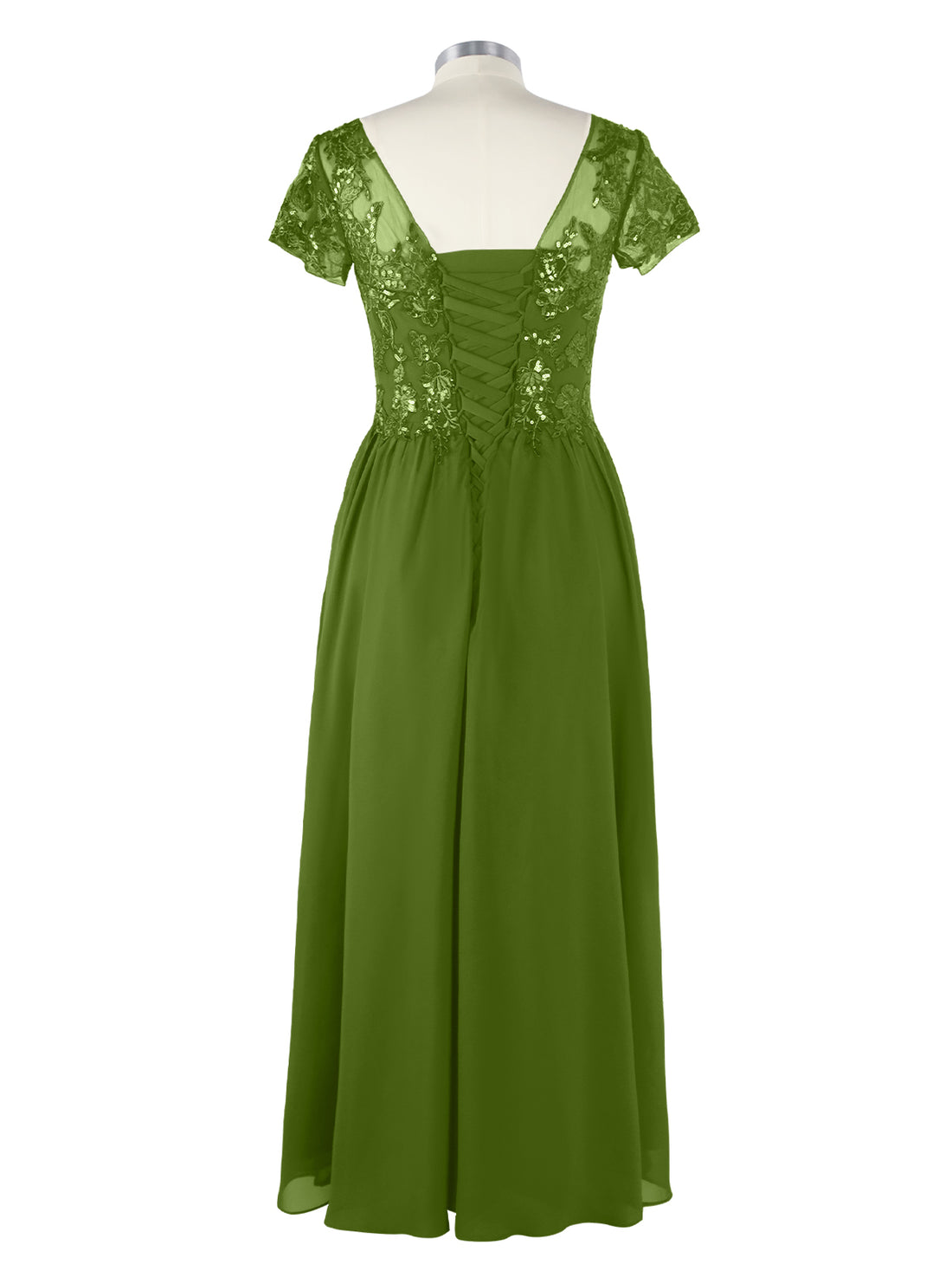 Short Sleeves Chiffon Dress 