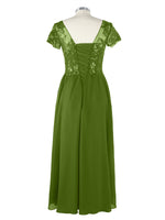 Short Sleeves Chiffon Dress 