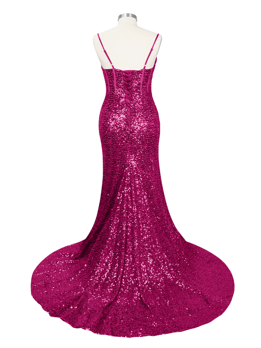 Spaghetti Sheath Prom Dress 