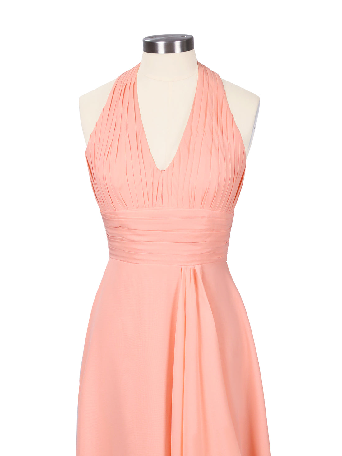 Ruched Halter Bridesmaid Dress 