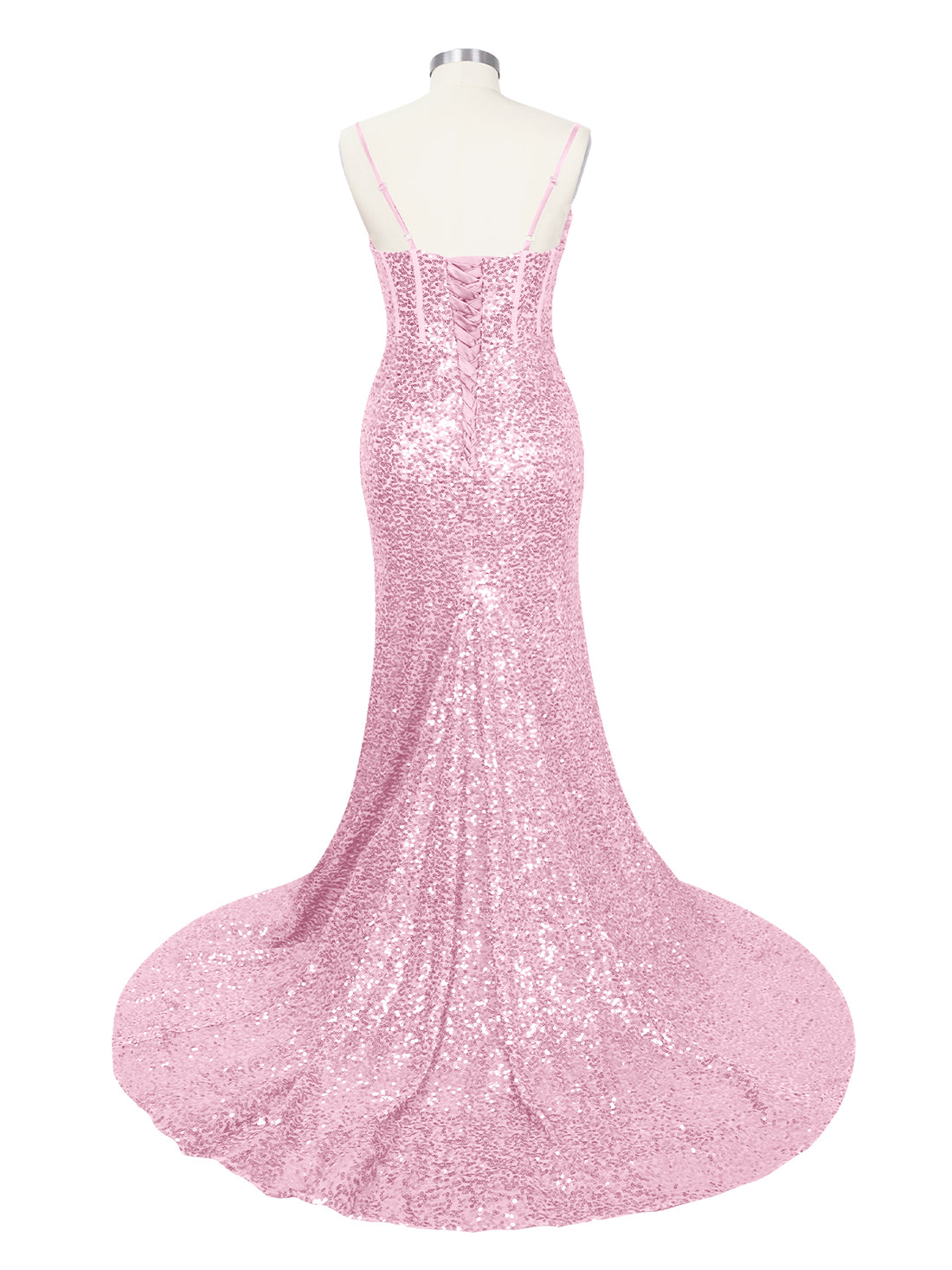 Spaghetti Sheath Prom Dress 