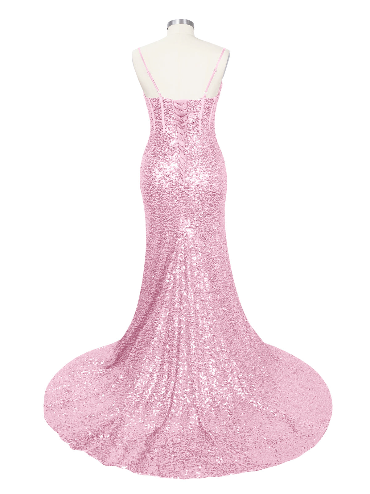 Spaghetti Sheath Prom Dress 