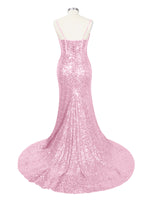 Spaghetti Sheath Prom Dress 