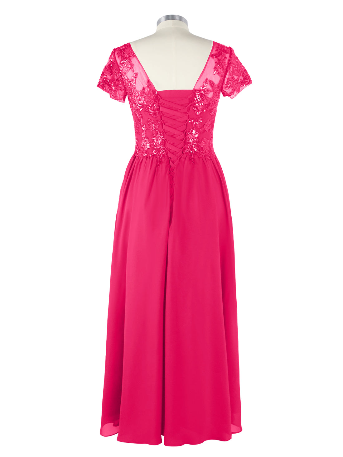 Short Sleeves Chiffon Dress 