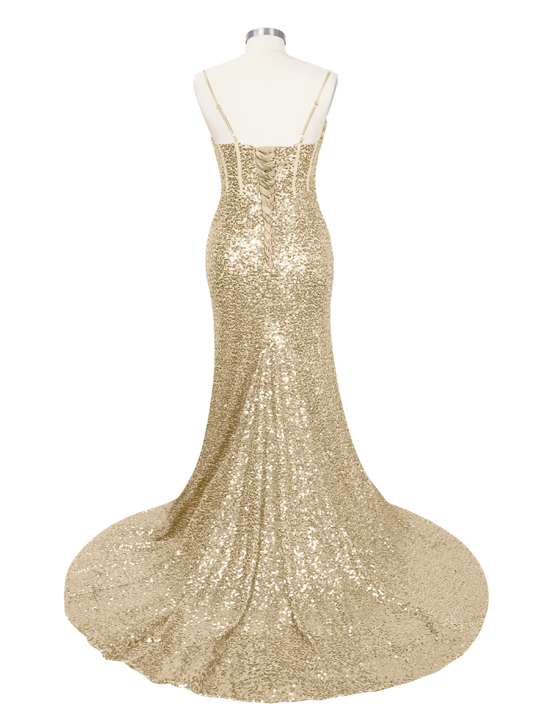 Spaghetti Sheath Prom Dress 