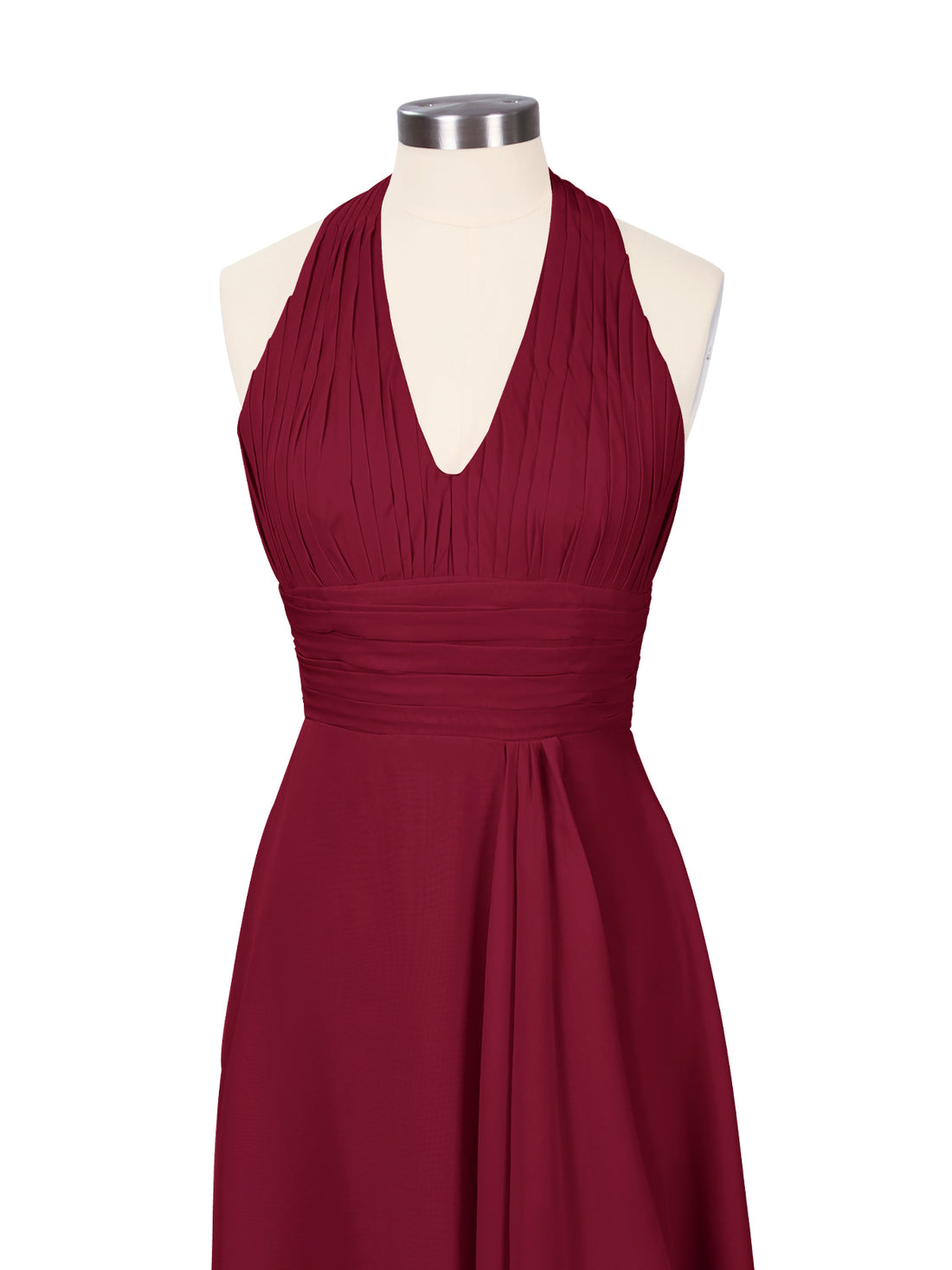 Ruched Halter Bridesmaid Dress 