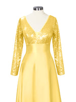 Long Sleeveless Sequin Prom Dress 