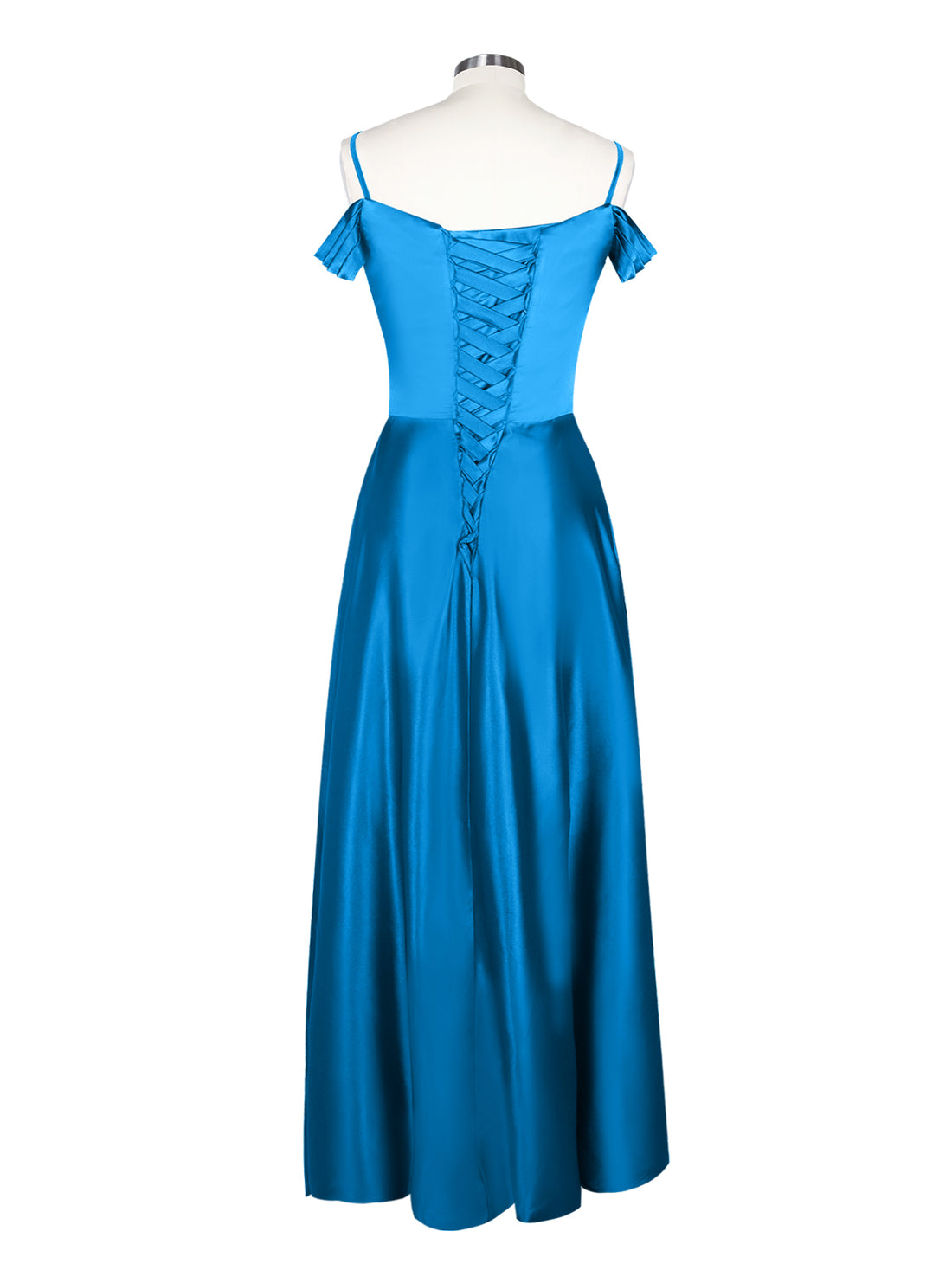 Silk-Like Pleated Prom Dress 