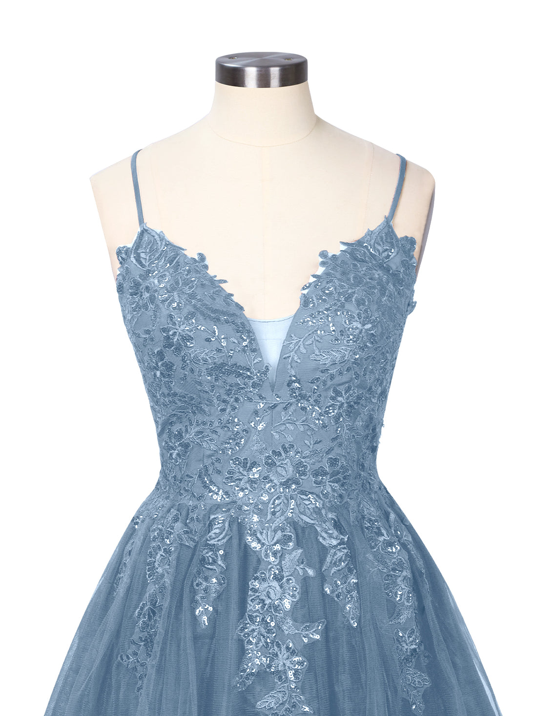 Applique Soft Tulle Mini Dress 