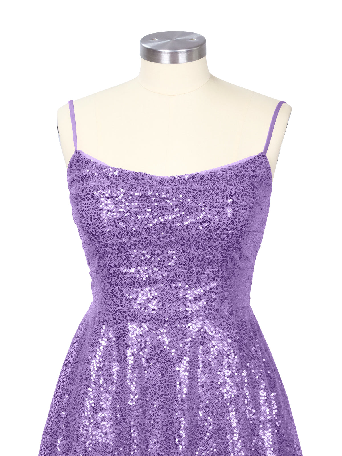 Sequin Scoop Neckline Mini Dress 