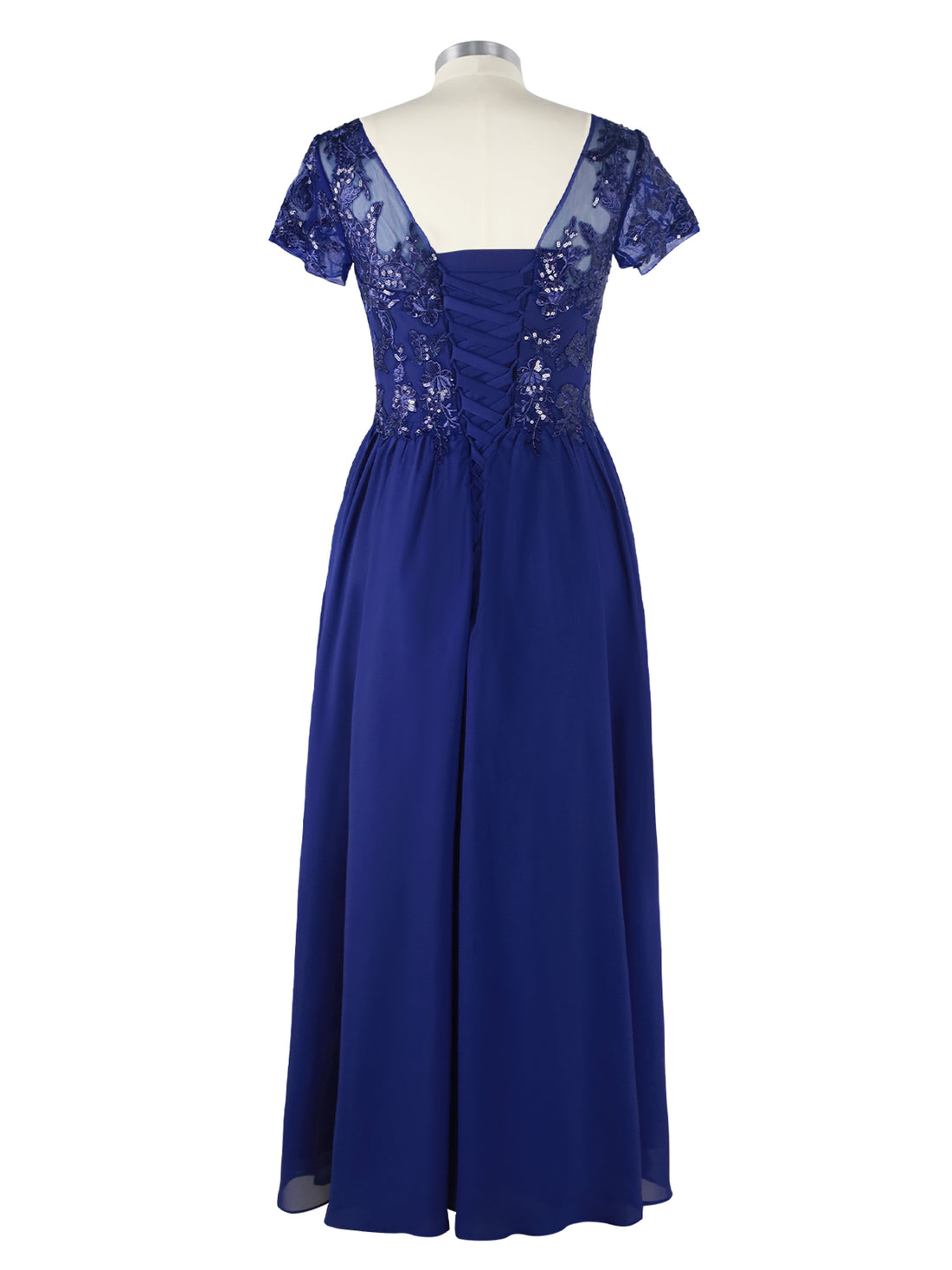 Short Sleeves Chiffon Dress 