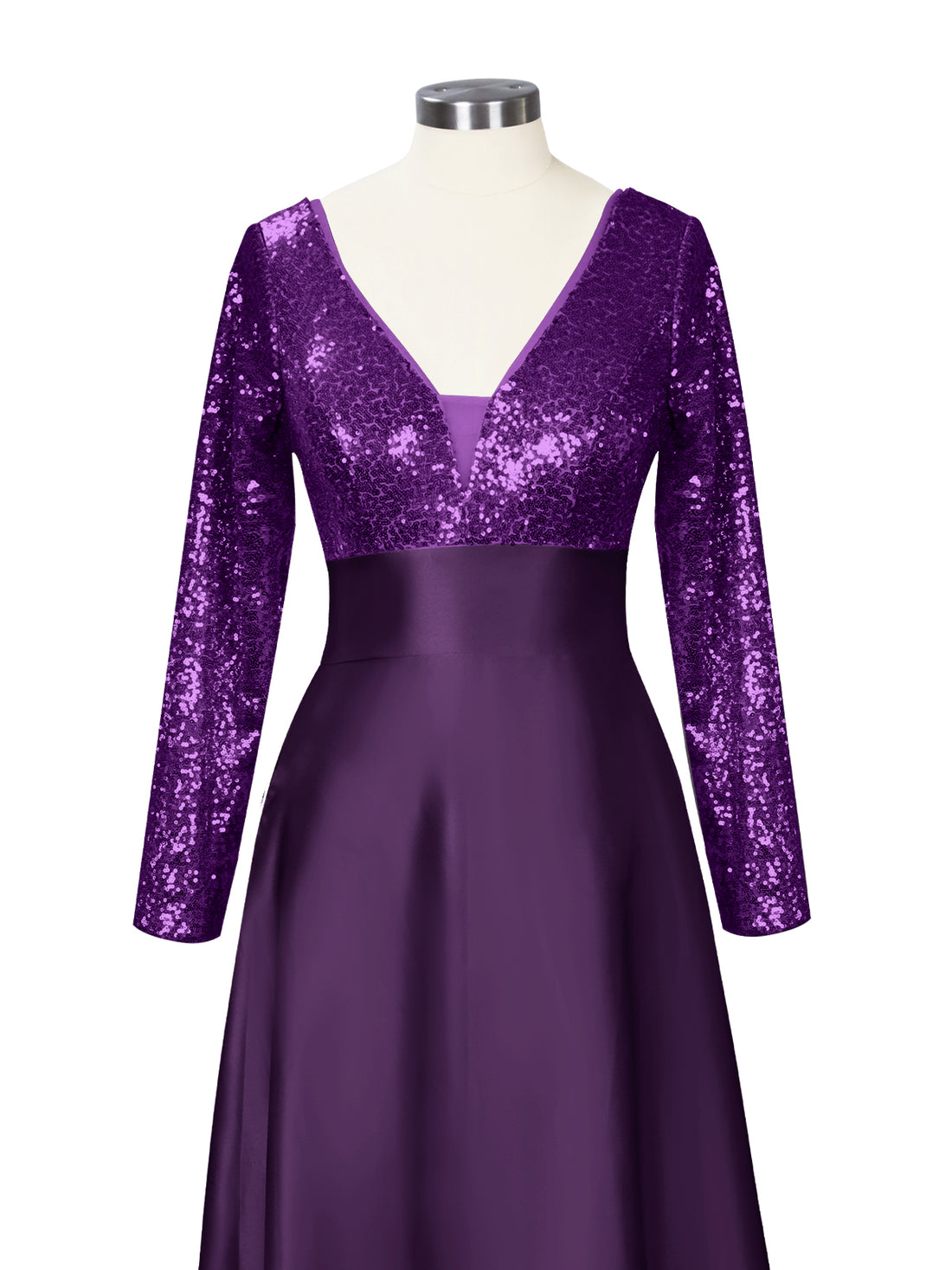 Long Sleeveless Sequin Prom Dress 