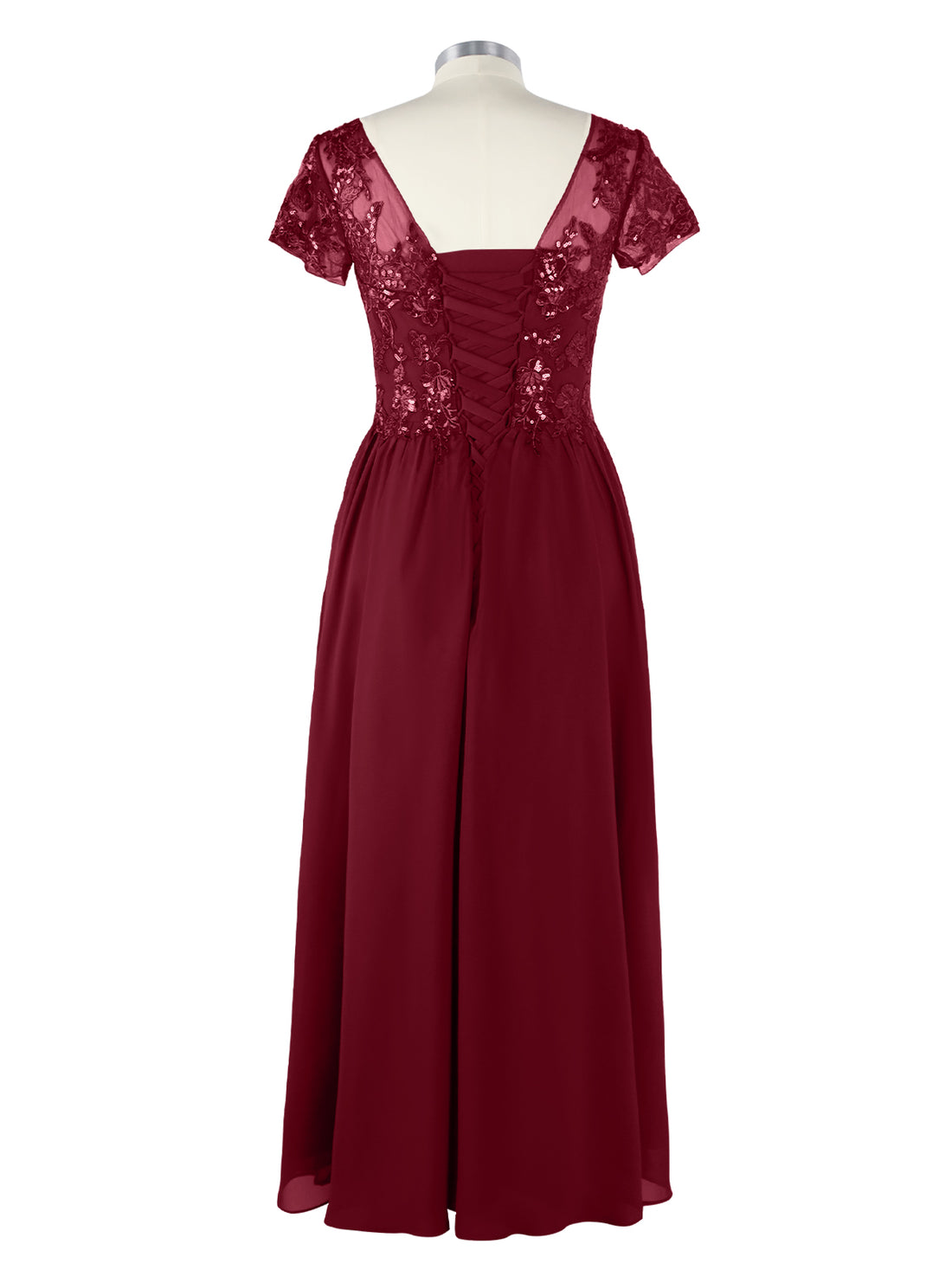Short Sleeves Chiffon Dress 