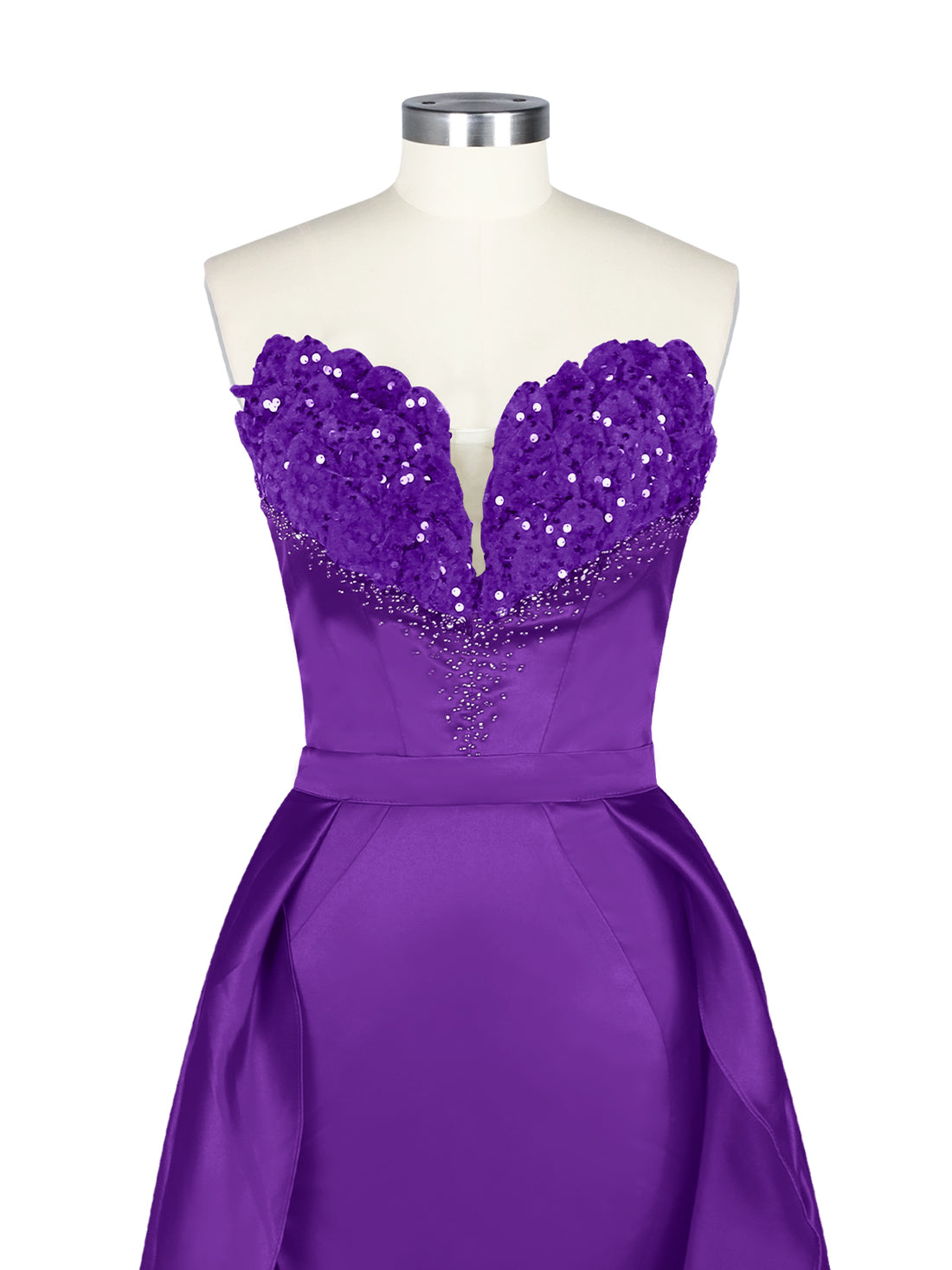 Strapless Sequin Prom Dress 