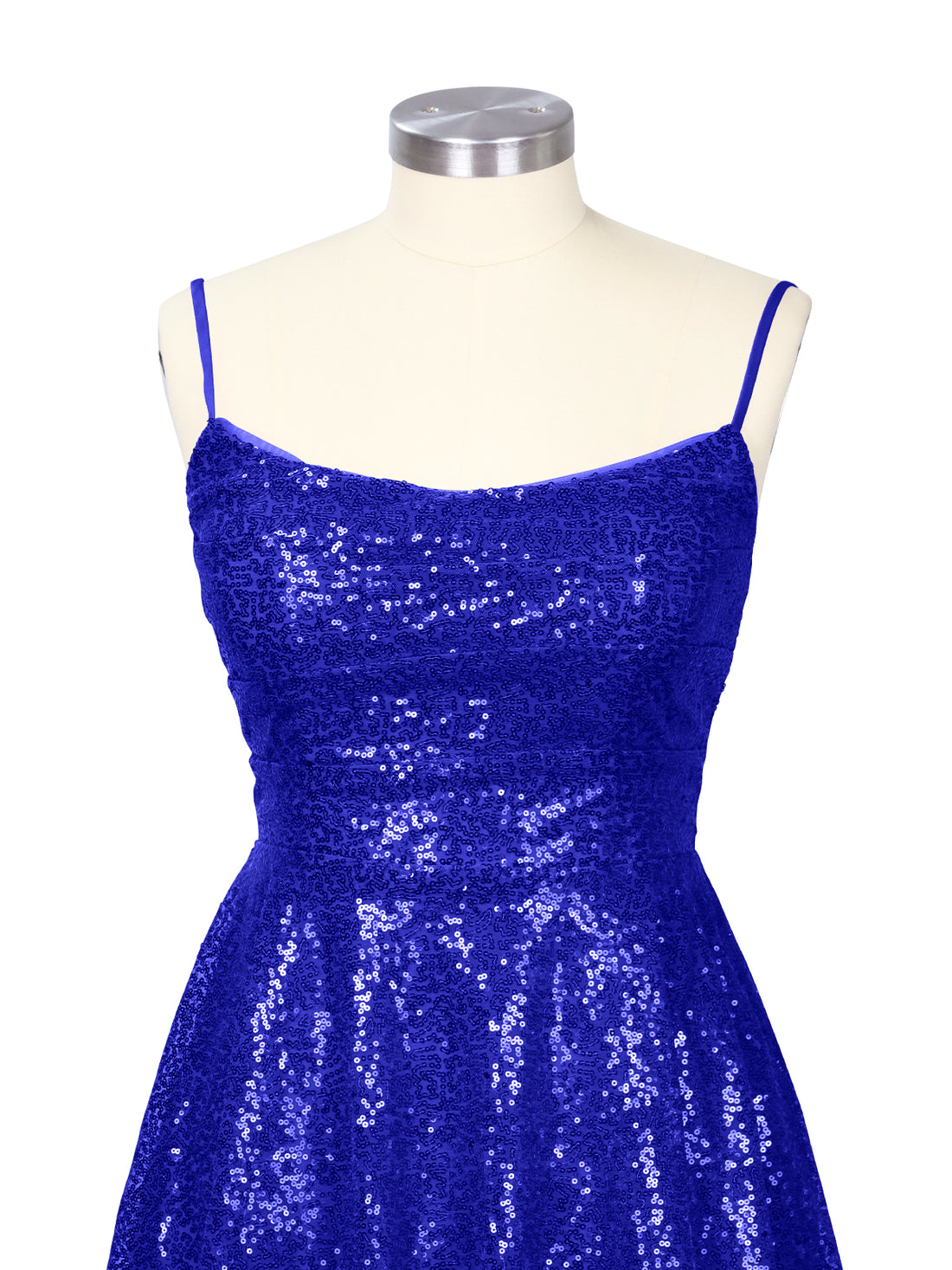 Sequin Scoop Neckline Mini Dress 