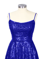 Sequin Scoop Neckline Mini Dress 