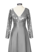 Long Sleeveless Sequin Prom Dress 