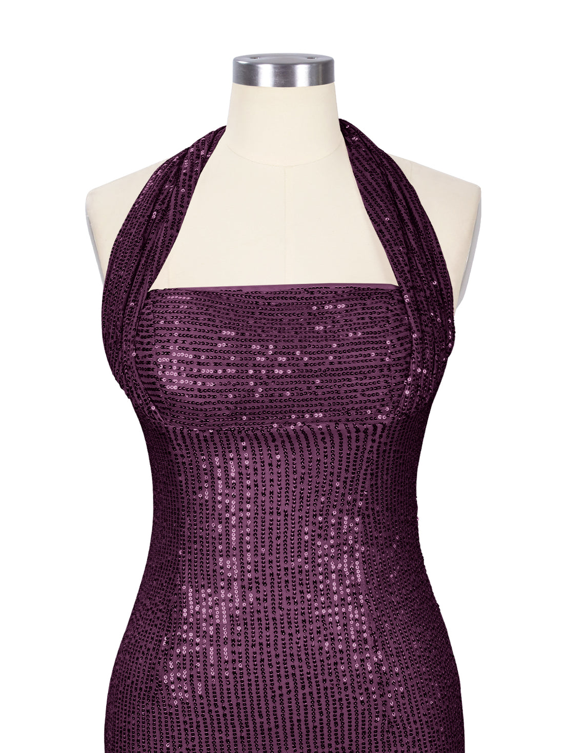 Halter Sequin Sheath Mini Dress 