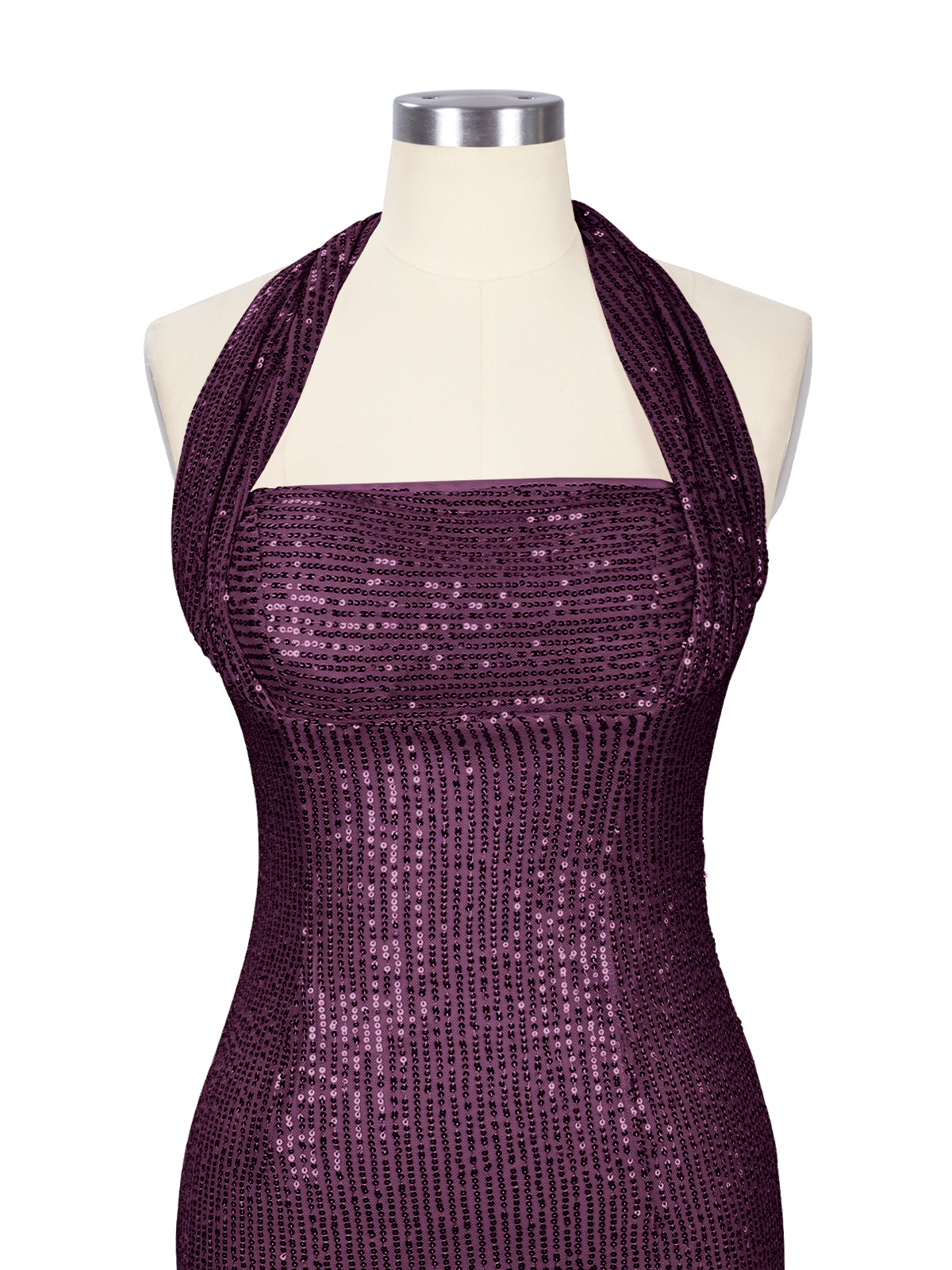 Halter Sequin Sheath Mini Dress 