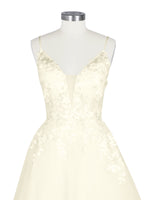 Illusion Spaghetti Straps Wedding Dress 