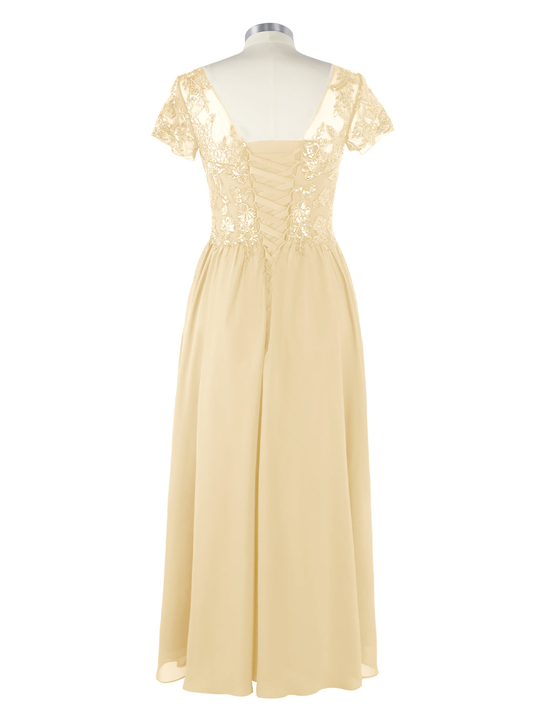 Short Sleeves Chiffon Dress 