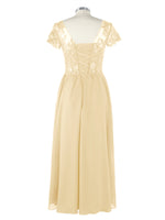 Short Sleeves Chiffon Dress 