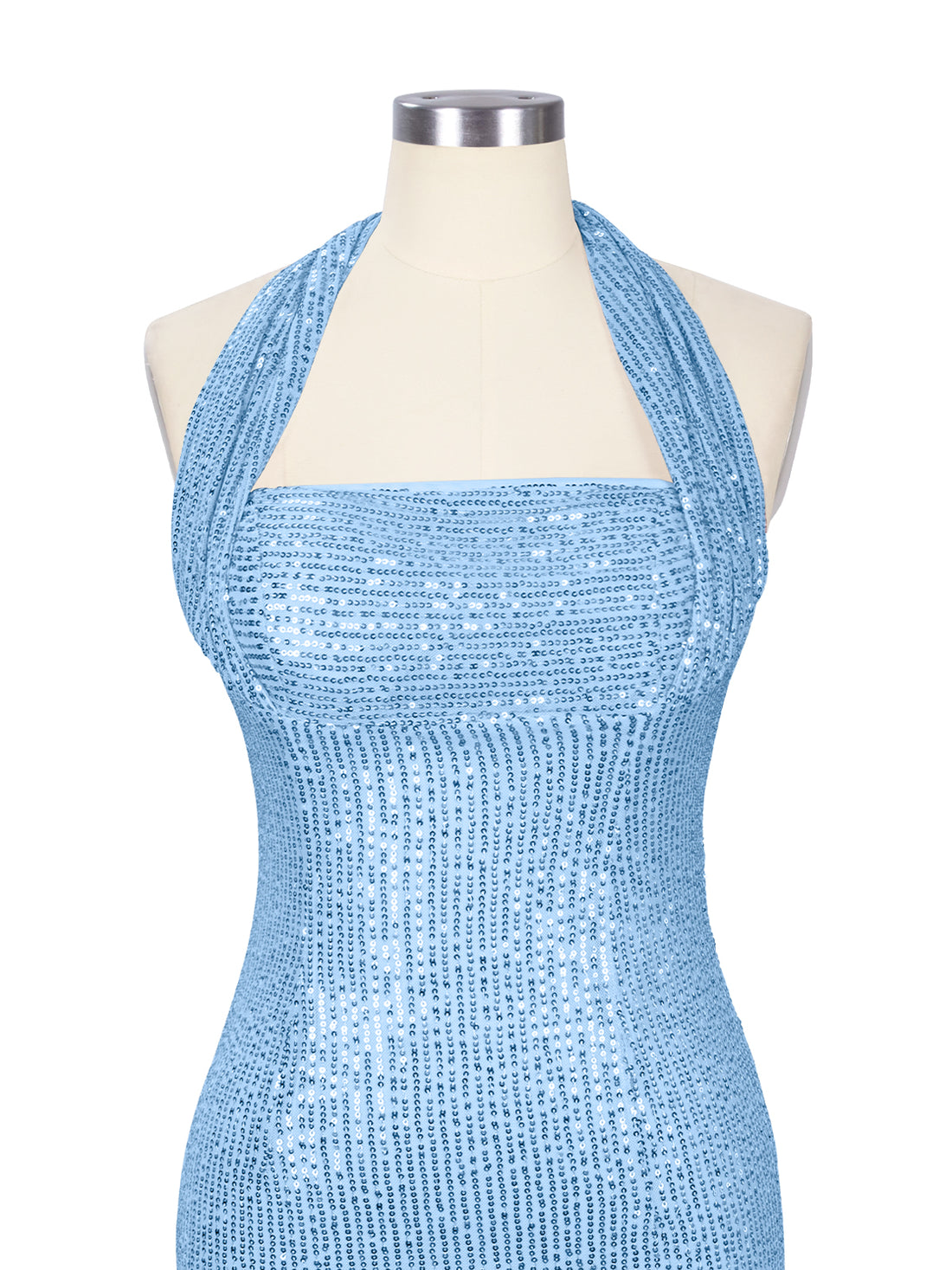 Halter Sequin Sheath Mini Dress 