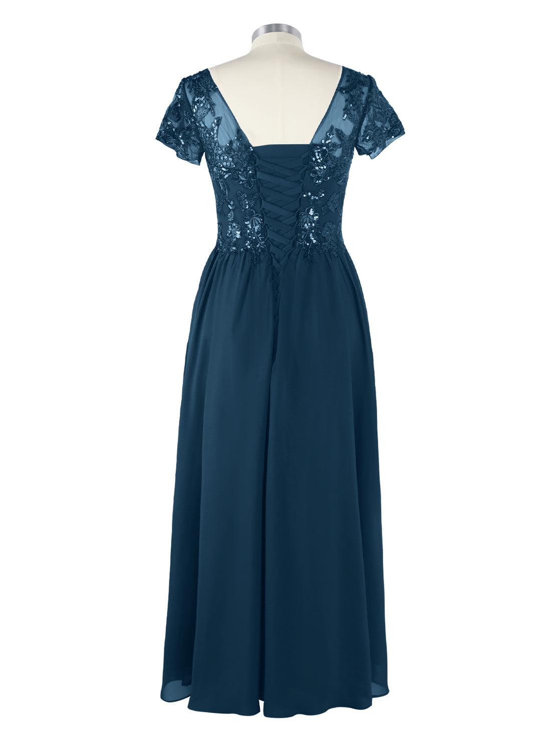Short Sleeves Chiffon Dress 
