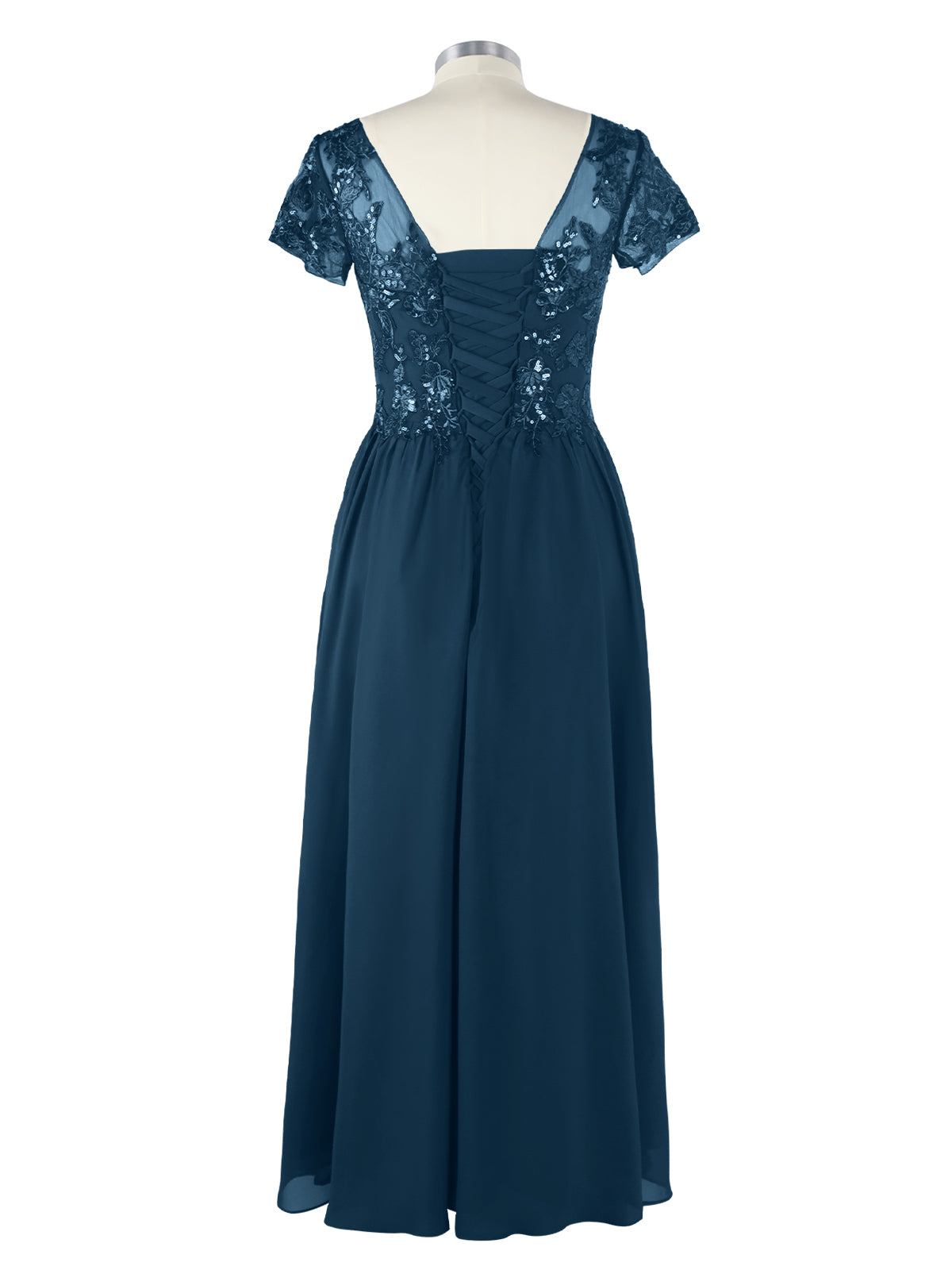 Short Sleeves Chiffon Dress 