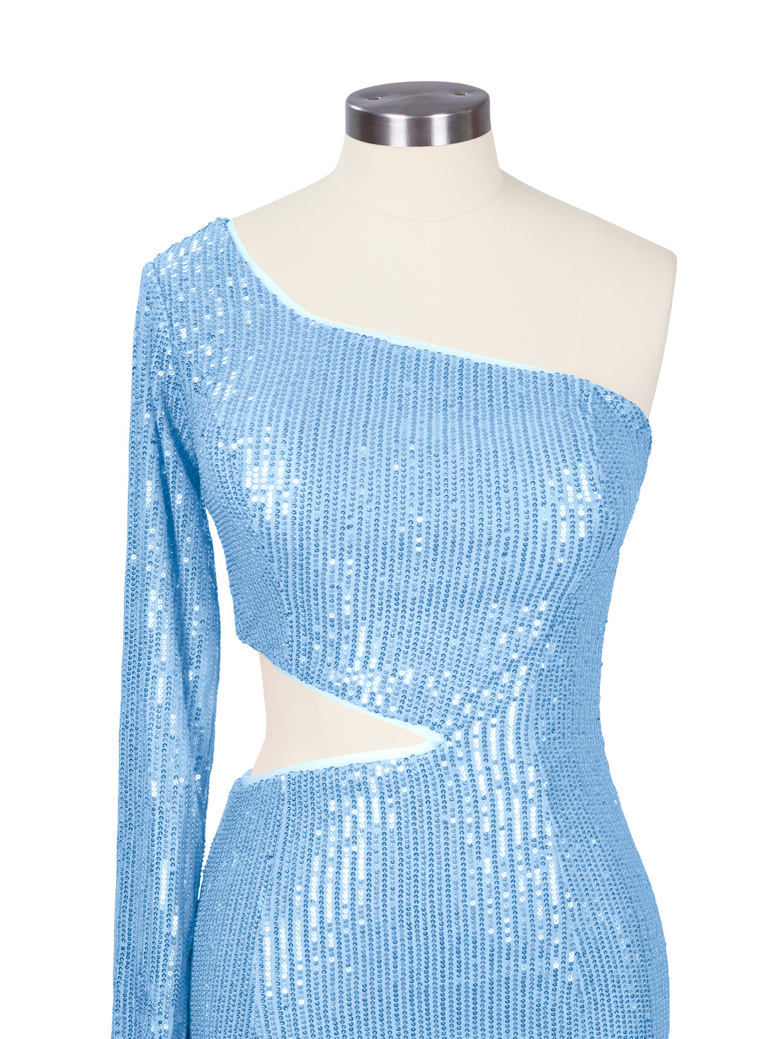 Waist Cutout One Shoulder Mini Dress 