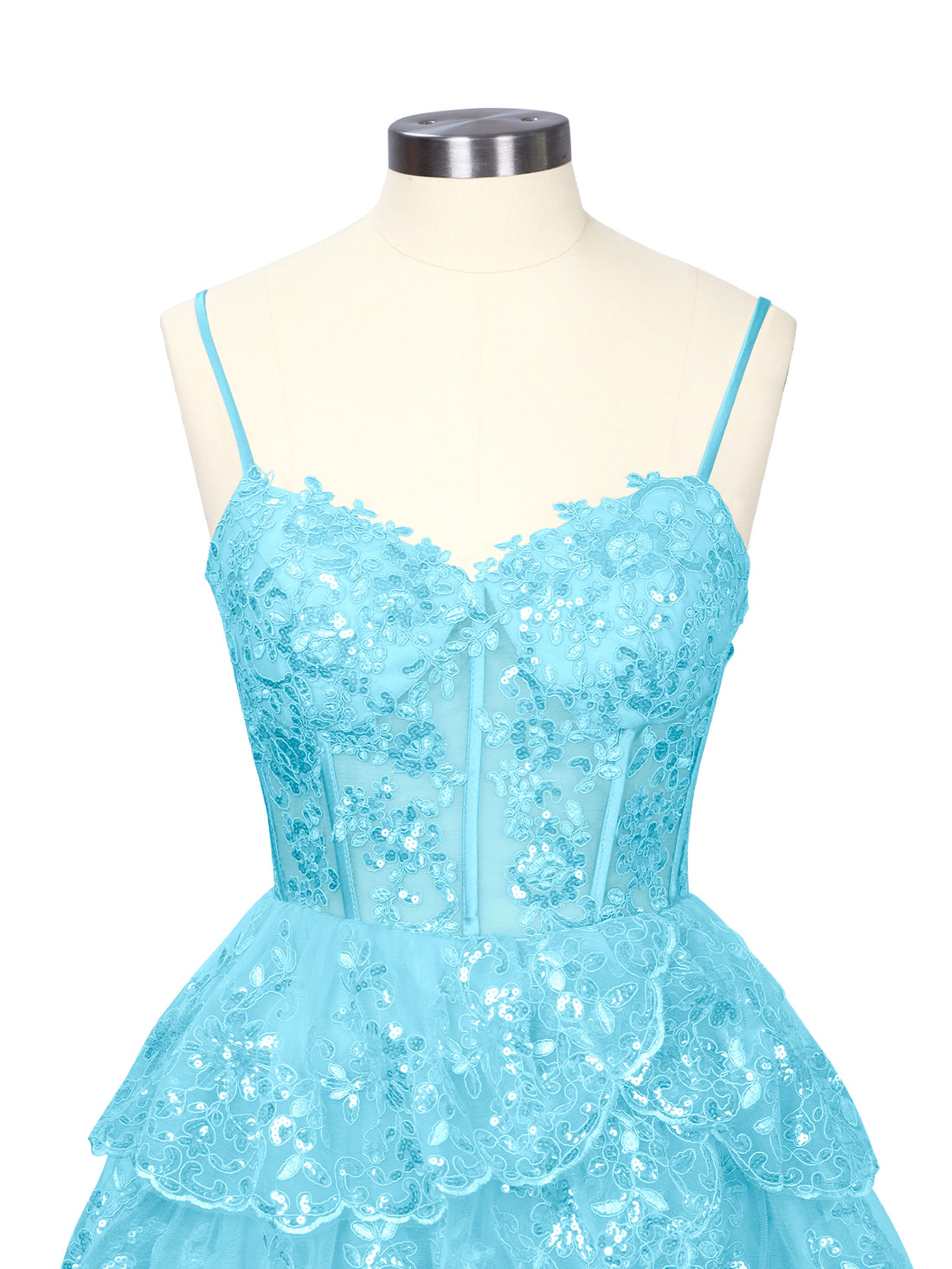 Sequin Appliques Mini Dress 