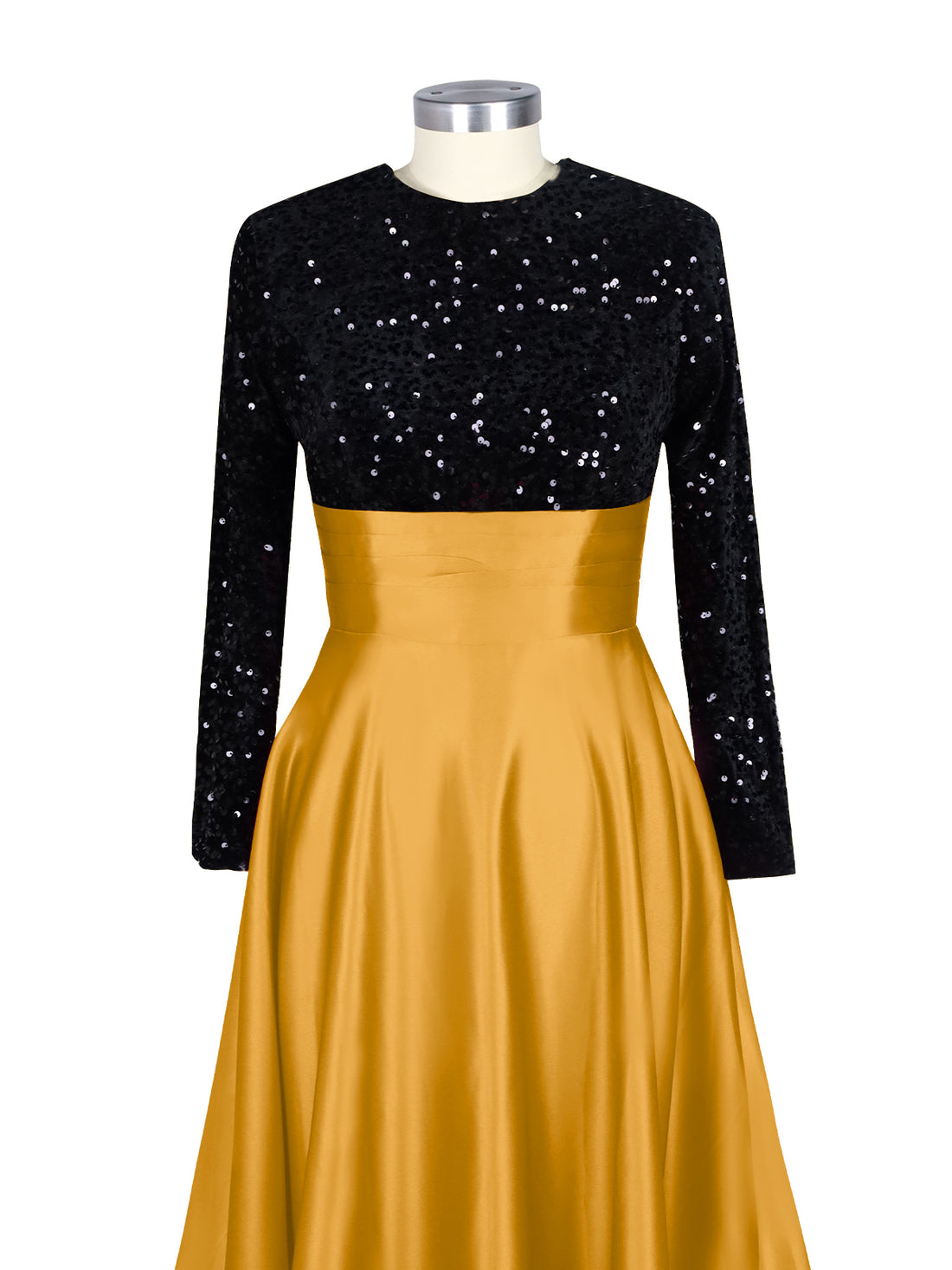 Sequin Jewel Neckline Prom Dress 