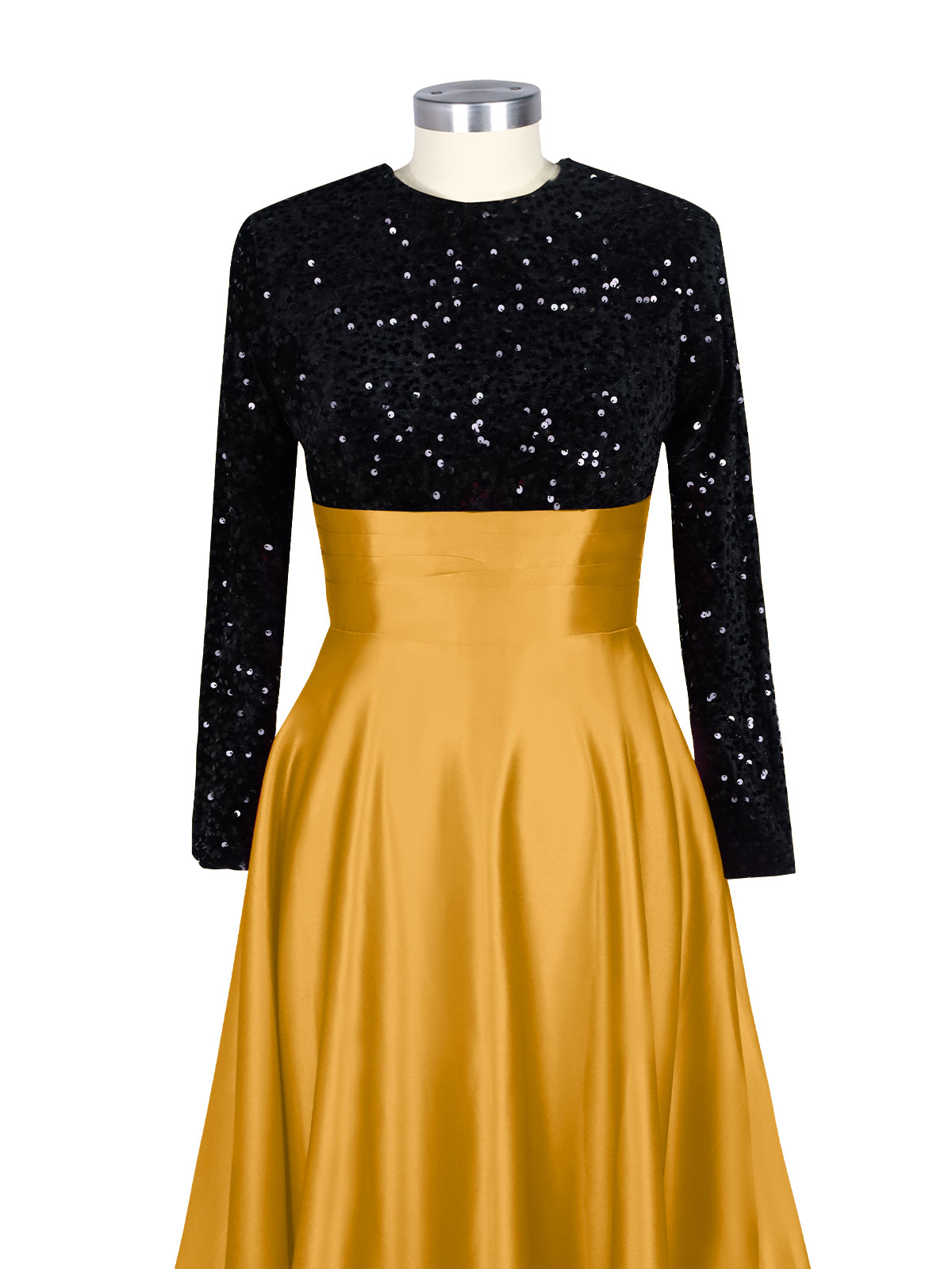 Sequin Jewel Neckline Prom Dress 