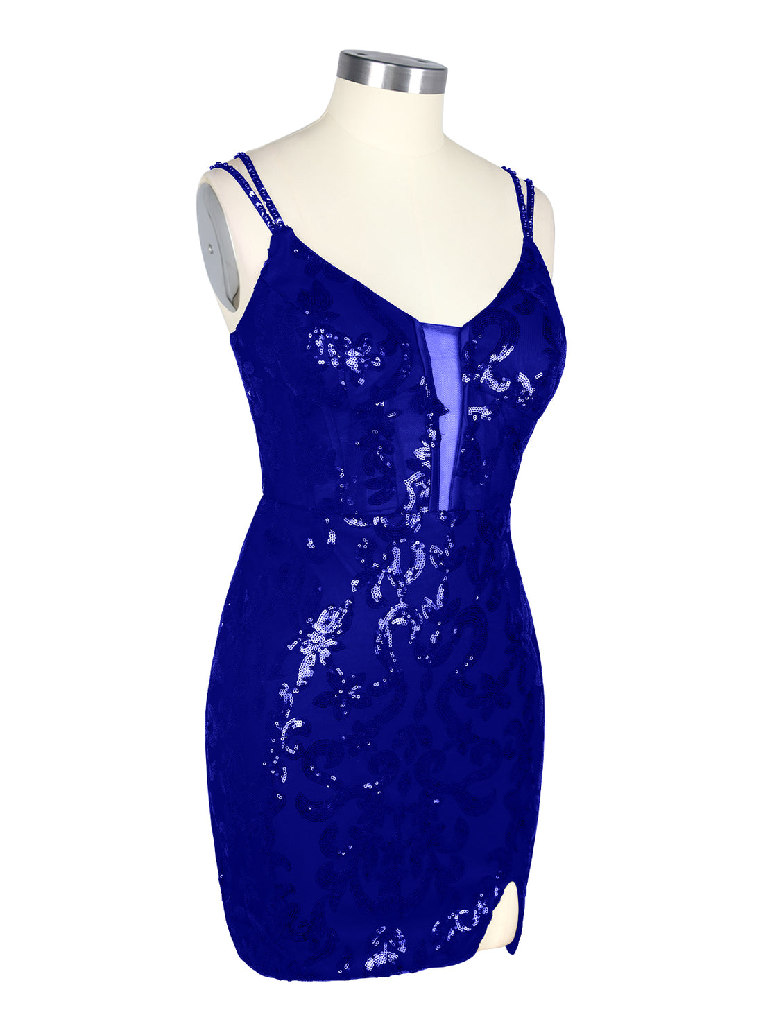 Double Spaghetti Bodycon Mini Dress 