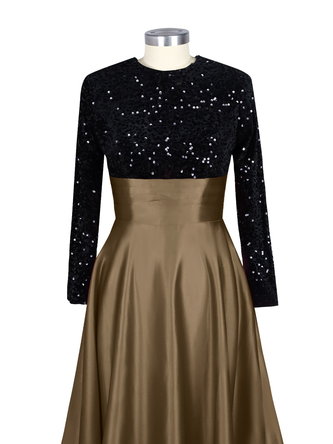 Sequin Jewel Neckline Prom Dress 