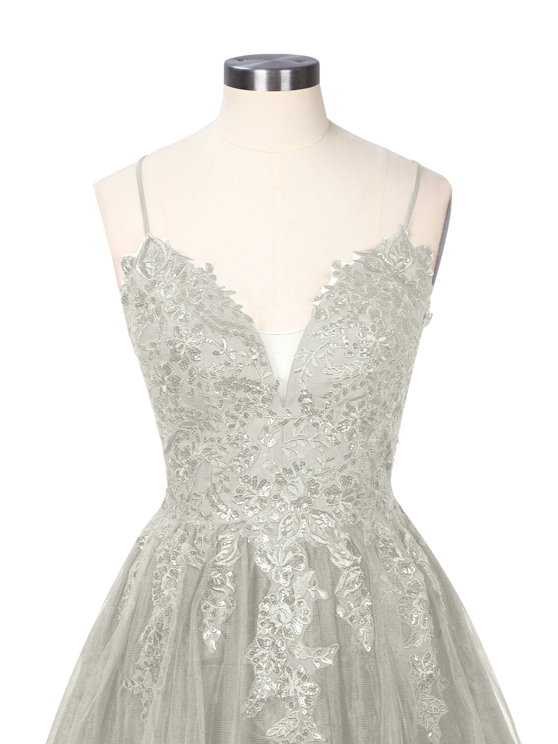 Applique Soft Tulle Mini Dress 