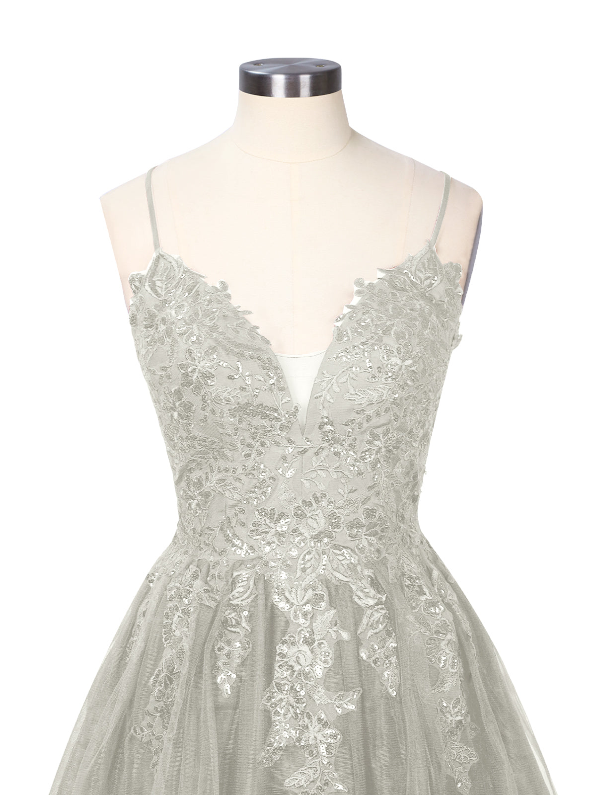 Applique Soft Tulle Mini Dress 