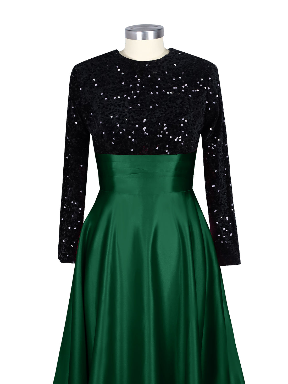 Sequin Jewel Neckline Prom Dress 